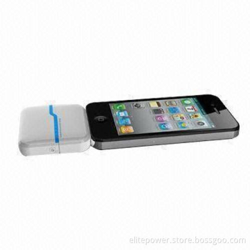 Mini Power Bank/Wireless Charger for iPhone 5, 4, 3G and iPod with 1,500mAh Capacity, Long Lasting